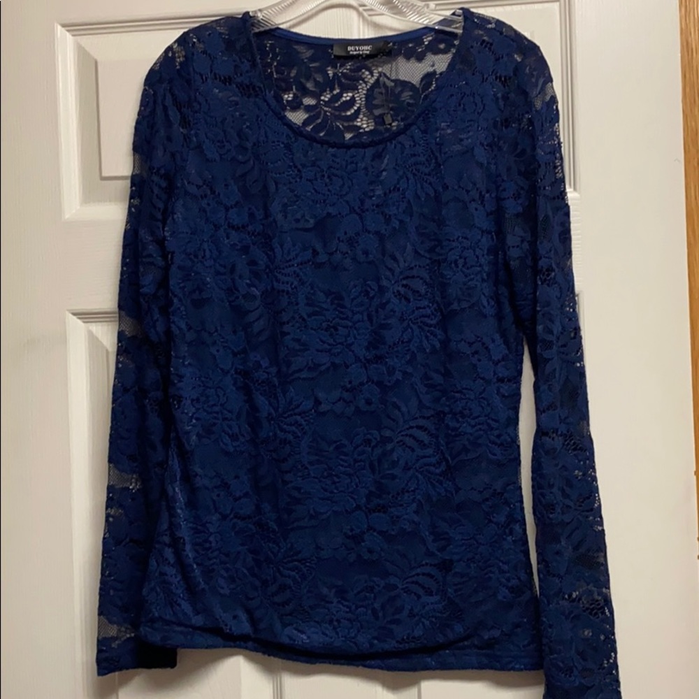 Lace long sleeve shirt